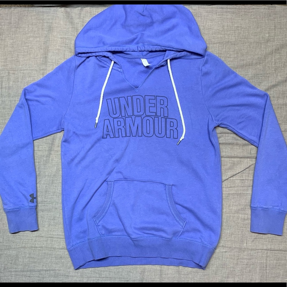 Under Armour Sweatshirt Womens sz M, V Neck, Blue